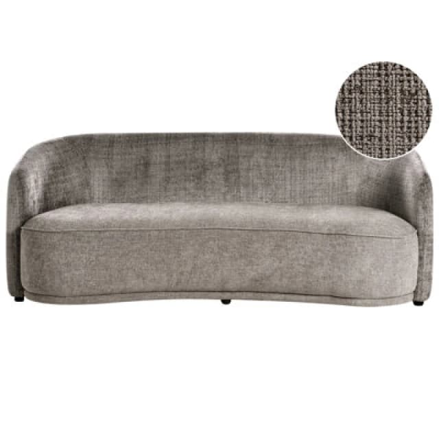 Beliani Sofa 3 Seater Roset Fabric Brown