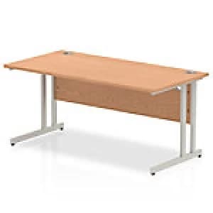 Impulse Cantilever 1600 Rectangle Desk Oak