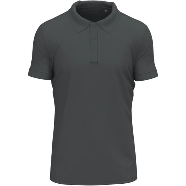 Stedman Stedman Men Stretch Polo Shirt in Grey Size: Small Grey S Male 5063703705738