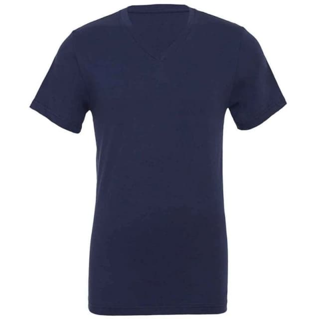 Bella + Canvas Mens Jersey V Neck T-Shirt in Navy Size: Small Navy Male S