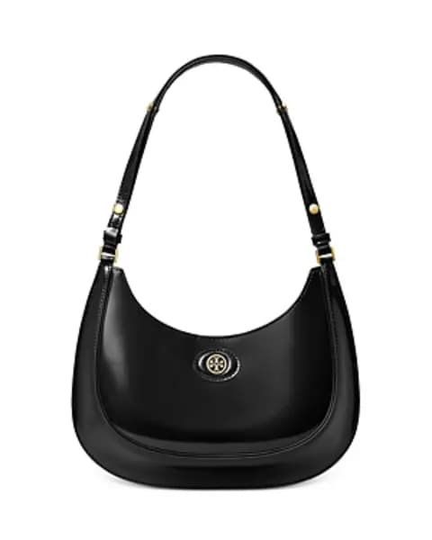 Tory Burch Robinson Spazzolato Leather Convertible Crescent Bag