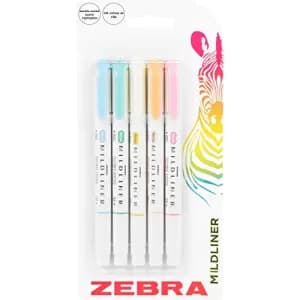 Mildliner Double Ended Highlighters Assorted - Pack of 5 2597