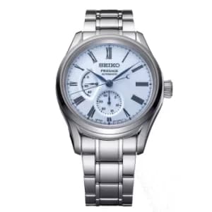 Seiko Presage Automatic Blue Dial Stainless Steel Bracelet Mens Watch SPB267J1