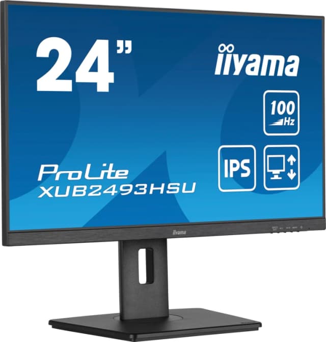 iiyama XUB2493HSU 24 IPS Full HD 100Hz Height Adjustable Monitor XUB2493HSU-B7 Black