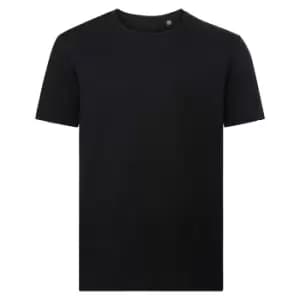 Russell Mens Pure Organic Short-Sleeved T-Shirt (3XL) (Black)