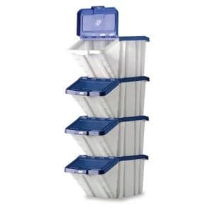 Multi Function Storage Container and Lid Blue 1 x Pack of 4