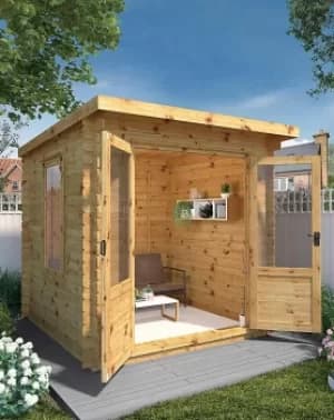 Mercia 2.4m x 2.4m Pent 19mm Log Cabin