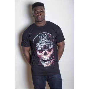 Slayer - Skull Hat Unisex Large T-Shirt - Black