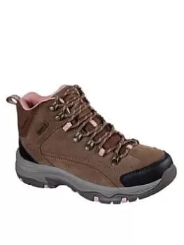 Skechers Trego Alpine Trail Lace Up Ankle Hiker Boots, Brown, Size 3, Women