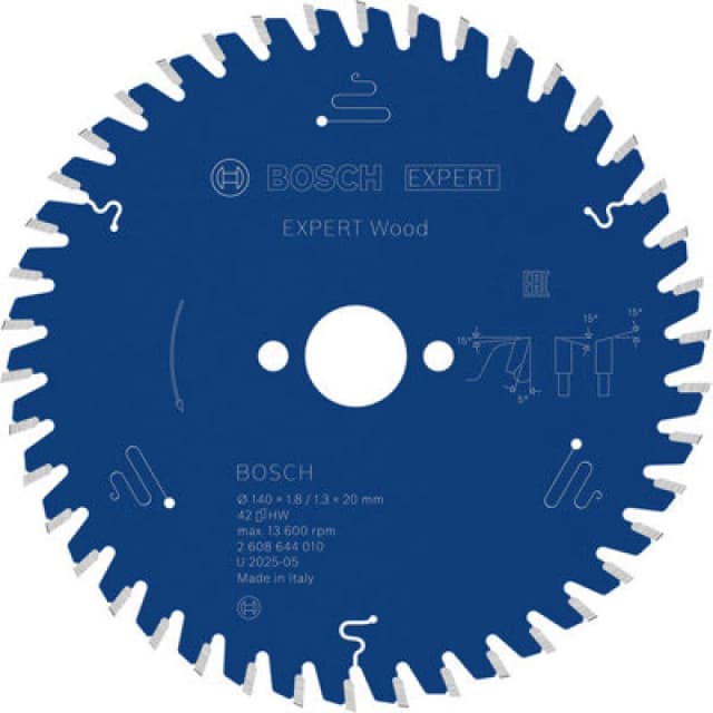Bosch Expert Wood Circular Saw Blade 140 X 1.8/1.3 X 20 mm T42 2608644010