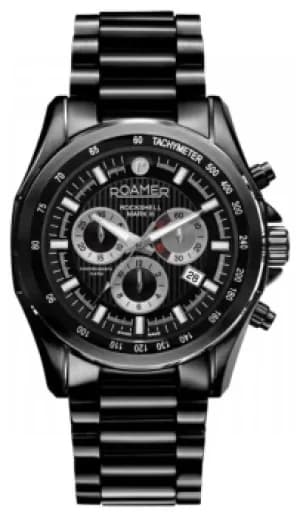 Roamer Rockshell Mark III Chrono Black Dial Black IP Watch