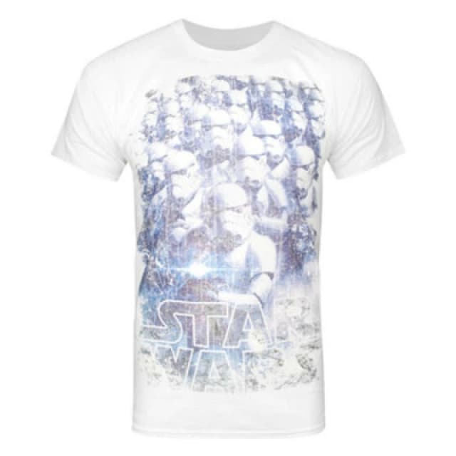 Star Wars Short Sleeved T-Shirt White male