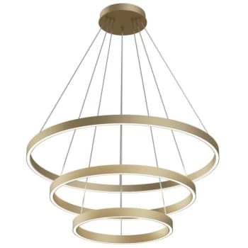 Maytoni Modern - Rim Modern Rim Integrated LED Brass 3 Tier Circular Pendant Ceiling Light