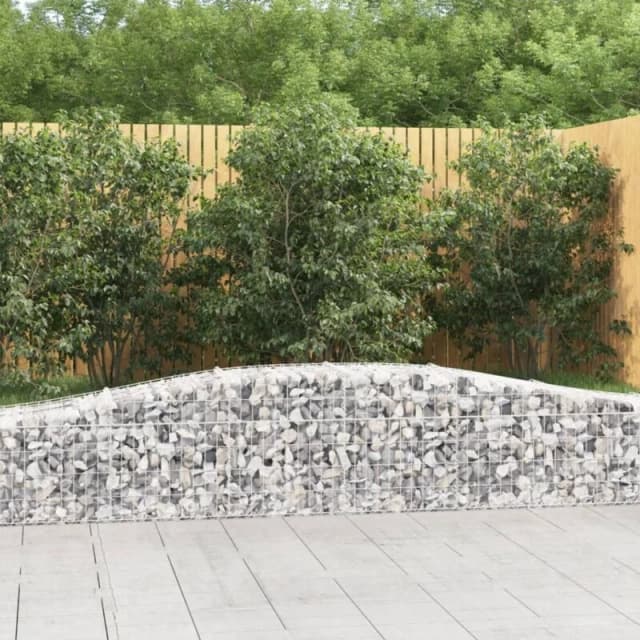VIDAXL Arched Gabion Baskets 4 pcs 400x50x40/60cm Galvanised Iron Vidaxl 8720845565022