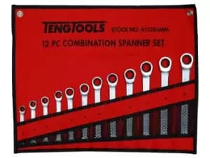 Teng 6512RSMM Ratcheting Combination Spanner Set 12pc