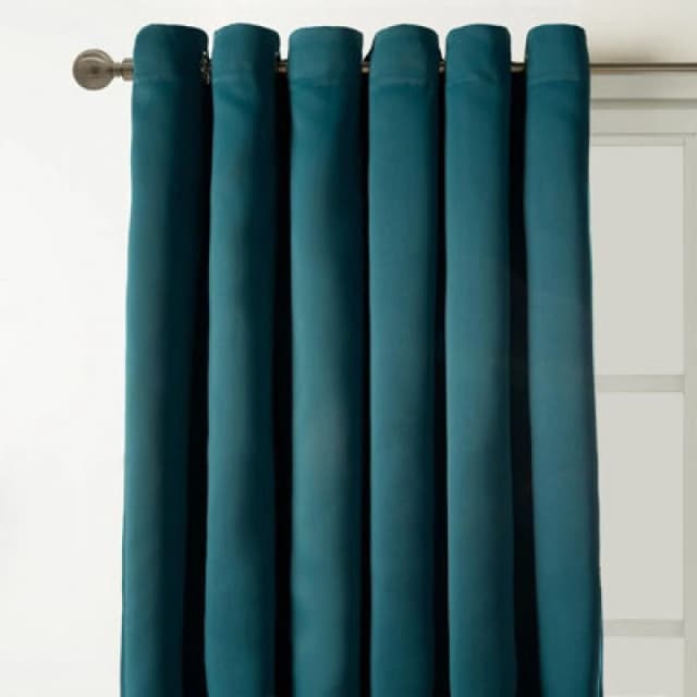 OHS OHS Pair of Thermal Ready Made Eyelet Blackout Curtains in Teal Size: 229cm width x 229cm drop Teal 229cm width x 229cm drop Unisex 502743420712
