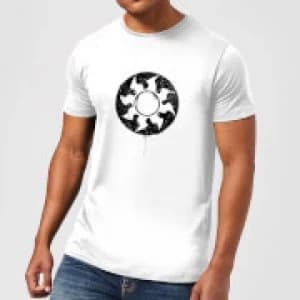 Magic The Gathering White Mana Splatter Mens T-Shirt - White - 3XL