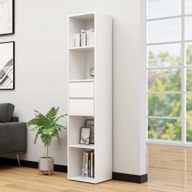 VIDAXL Book Cabinet White 36x30x171cm Engineered Wood Vidaxl 8720286016619