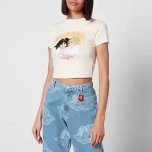 Fiorucci Angel Cropped Organic Cotton-Jersey T-Shirt - M