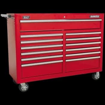 Sealey Superline Pro 13 Drawer Heavy Duty Roller Cabinet Red