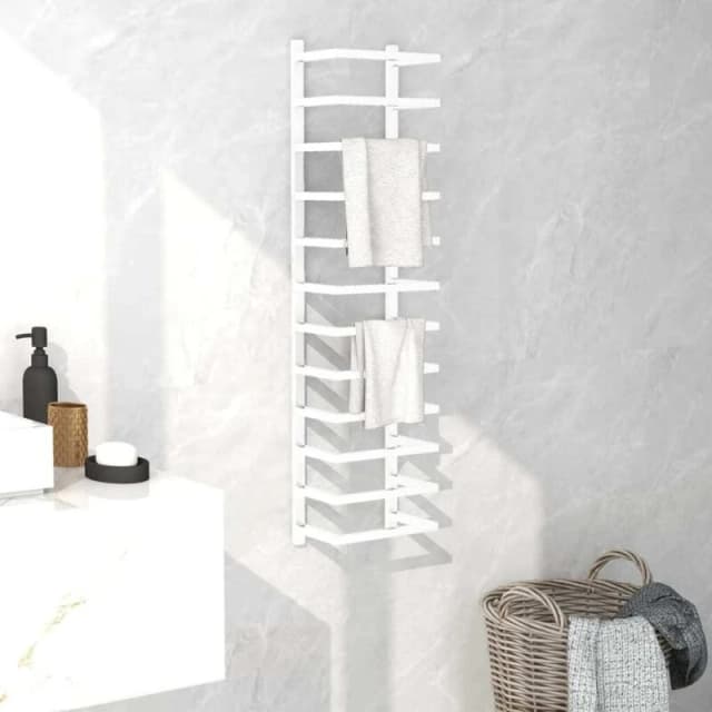 VIDAXL Towel Rack White 24x12x96cm Steel Vidaxl 8720286504253