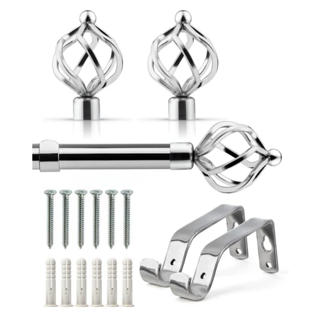 Emma Barclay Curtain Pole Extendable Bird Cage Chrome unisex 120-210cm