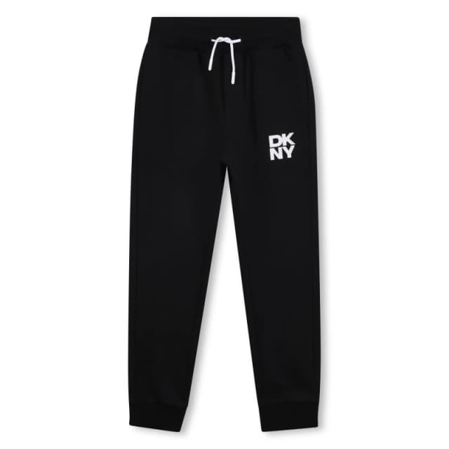 DKNY Kids Logo Closed Hem Jersey Joggers Black male 6Y