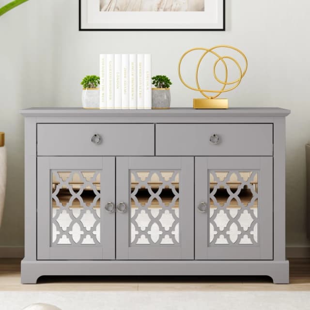 GFW Honiton 3 Door 2 Drawer Sideboard Grey