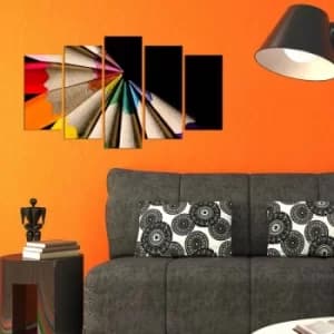 5MX-48 Multicolor Decorative MDF Painting (5 Pieces)