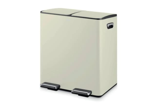 Tower Tower 40L Recycling Pedal Bin Cream Cream - Tower Cream HR21401