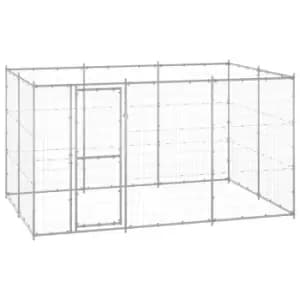 Vidaxl Outdoor Dog Kennel Galvanised Steel 7.26 M