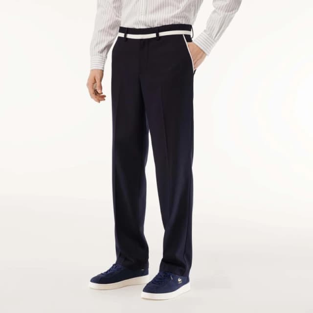 Lacoste Straight-Fit Badge Detail Suit Pants Blue male 30R