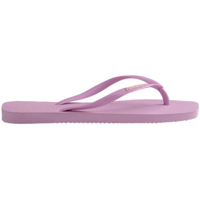 Havaianas Womens Slim Square Rubber Flip Flops - UK 6/7 Purple Sandals female 4148959-5418 6/7