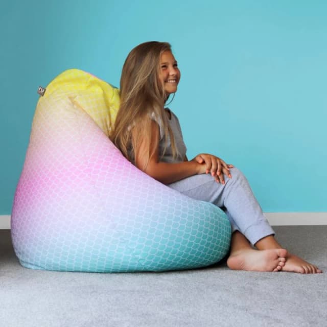 rucomfy Beanbags rucomfy Mermaid Ombre Extra Large Classic Beanbag, Multi 098-XLC-MM