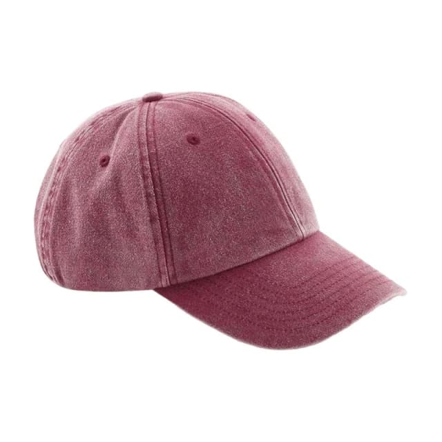 Beechfield Beechfield Men Vintage Low Profile Cap in Red Red One Size Male 5063527315953