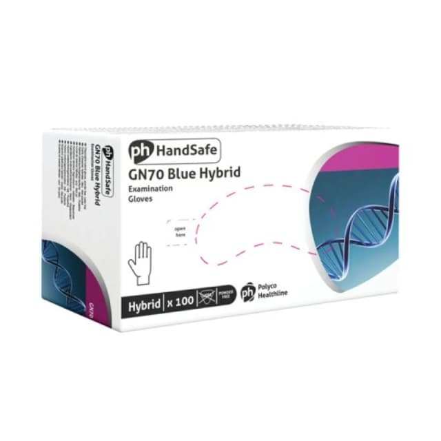 Shield Vinyl/Nitrile Mix Powder Free Gloves M (100 Pack) GN70 MEDIUM