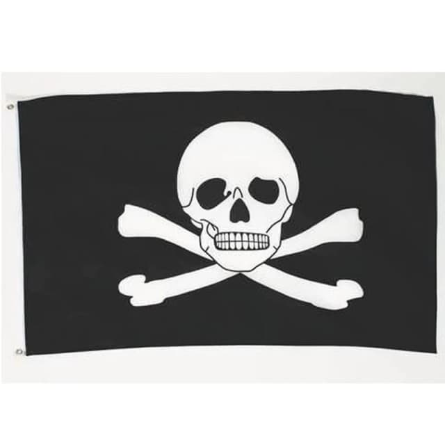 Kandy Toys Pirate Flag On Stick 18" x 12" Multi unisex