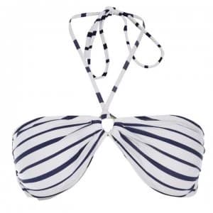 Dorina Gren Bandeau Bikini Top - Blue STRIPE 312