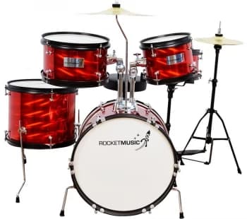 Rocket 5 Piece Junior Drum Kit Black