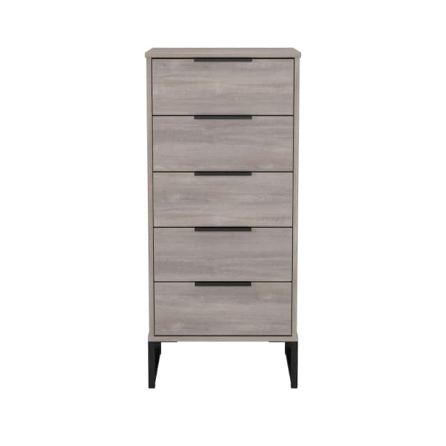 Ready Assembled 2 U Fuji 5 Drawer Tallboy (Ready Assembled) in Light Grey Size: Medium Light Grey Unisex Medium