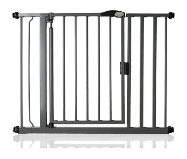 Bettacare Auto Close Pet Gate, 96.6Cm - 103.6Cm, Slate Grey, Pressure Fit Stair Gate For Dog & Puppy