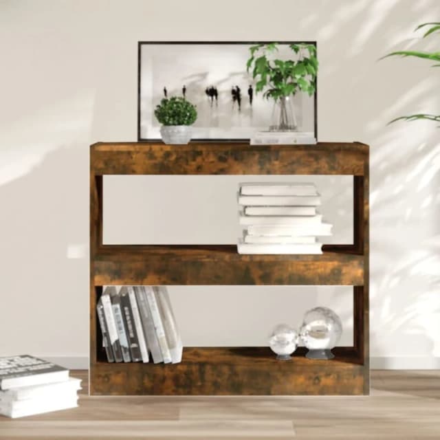 VIDAXL Book Cabinet/Room Divider Smoked Oak 80x30x72cm Vidaxl 8720286844458