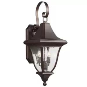 Oakmont 2 Light Outdoor Medium Wall Lantern Light Bronze IP44, E14