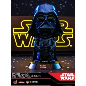 Hot Toys Cosbaby - Star Wars (Size S) - Darth Vader (Blue Metallic Version)