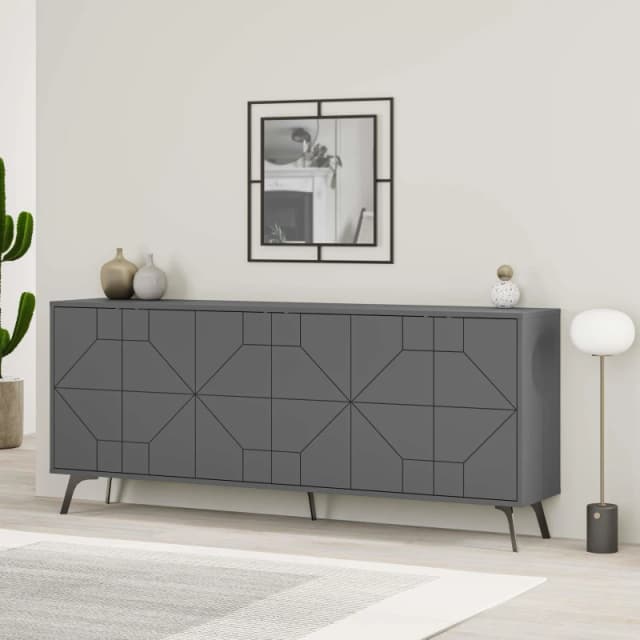DECORTIE Decortie Dune Console Sideboard Display Unit 183 - Anthracite Grey M.K.23444.7