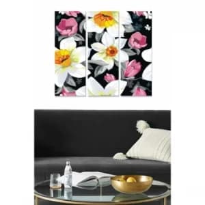 MDF70073443 Multicolor Decorative MDF Painting (3 Pieces)