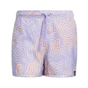 adidas Very Short Length Colour Maze CLX Swim Shorts Mens - Light Purple / Beam Orange