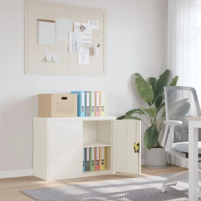 VIDAXL File Cabinet White 90x40x70cm Steel vidaXL 339720