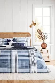 'Brushed Check' Cotton Duvet Cover Set