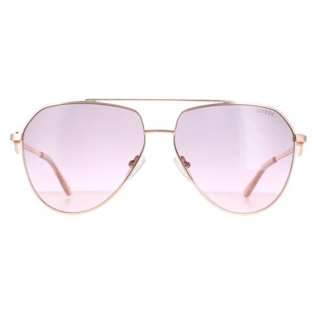 Guess Aviator Shiny Rose Gold Bordeaux Gradient GF6140 Gold female